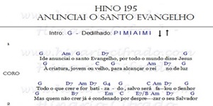 Hino 195 Anunciai o santo Evangelho “Parte 1”