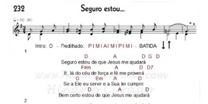 Hino 232 Seguro estou “Ukulele”