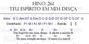 Cifra – 261. Teu Espírito em Mim Desça