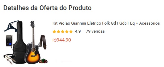  Violao Giannini Elétrico Folk Gd1 Gdc1 Eq + Acessórios